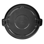 Tapa plana contenedor BRUTE Negro 121 Lts desde arriba