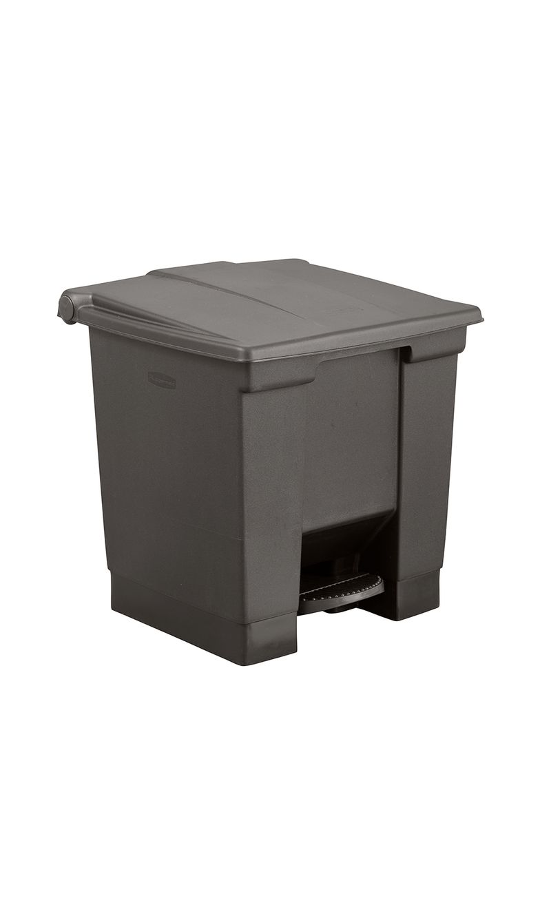 Caneca de pedal Legacy Negro 30 Litros en diagonal desde arriba