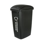 Contenedor de basura Swing Top Negro 47 Lts en diagonal