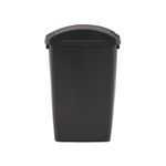 Contenedor de basura Swing Top Negro 47 Lts de lado