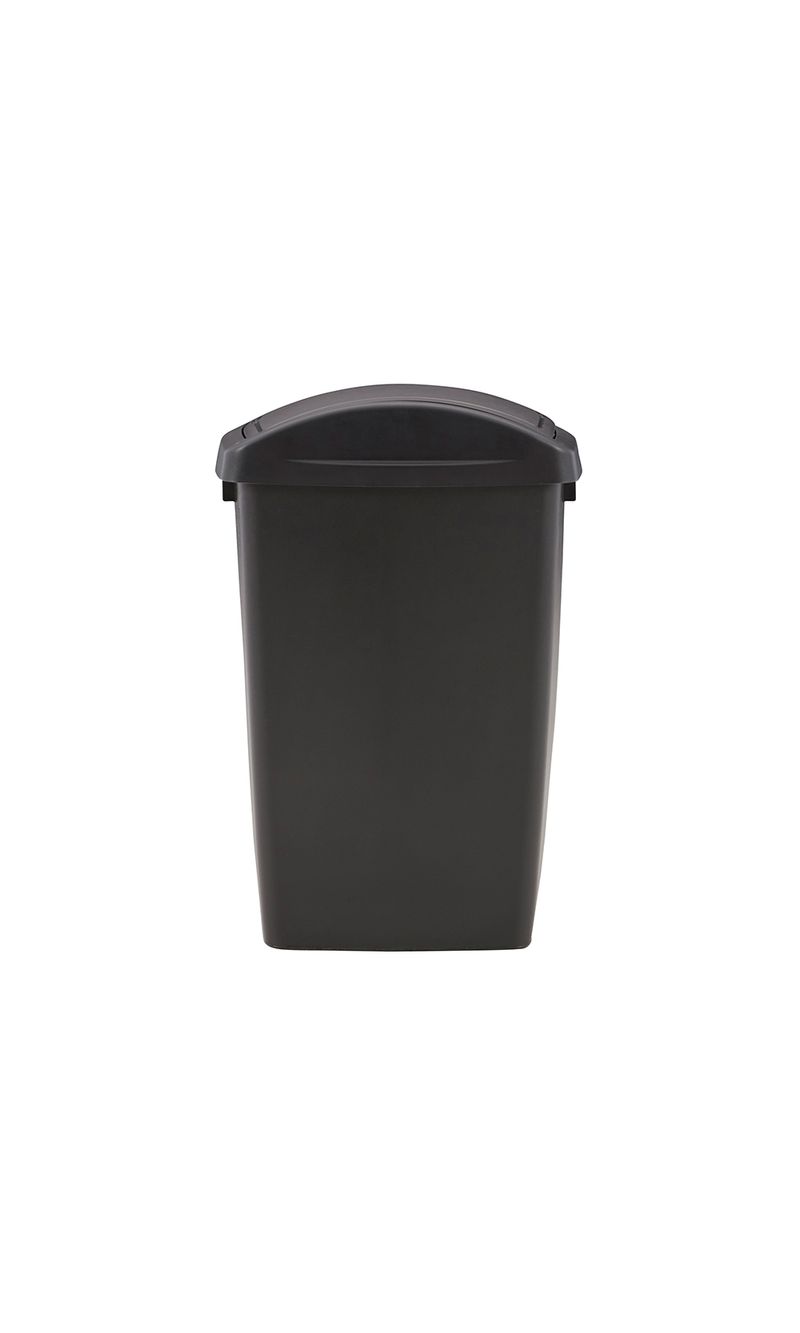Contenedor de basura Swing Top Negro 47 Lts de lado