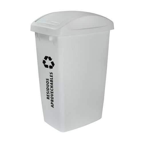 Contenedor de basura Swing Top Blanco 47 Lts