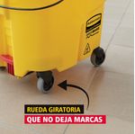 Balde Escurridor WAVEBRAKE  Amarillo 33 Lts ruedas que no dejan marcas