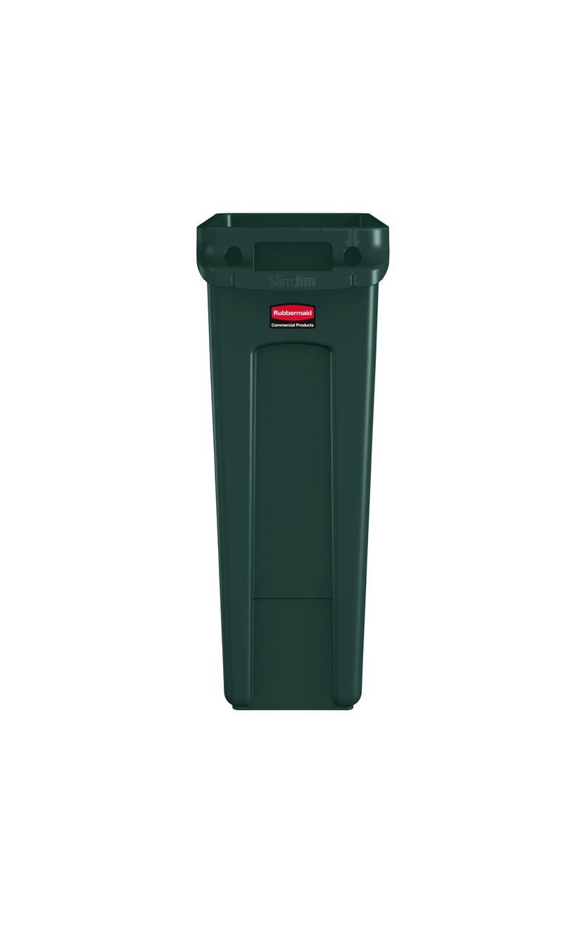 Contenedor de basura SLIM JIM Verde 87 Lts de frente