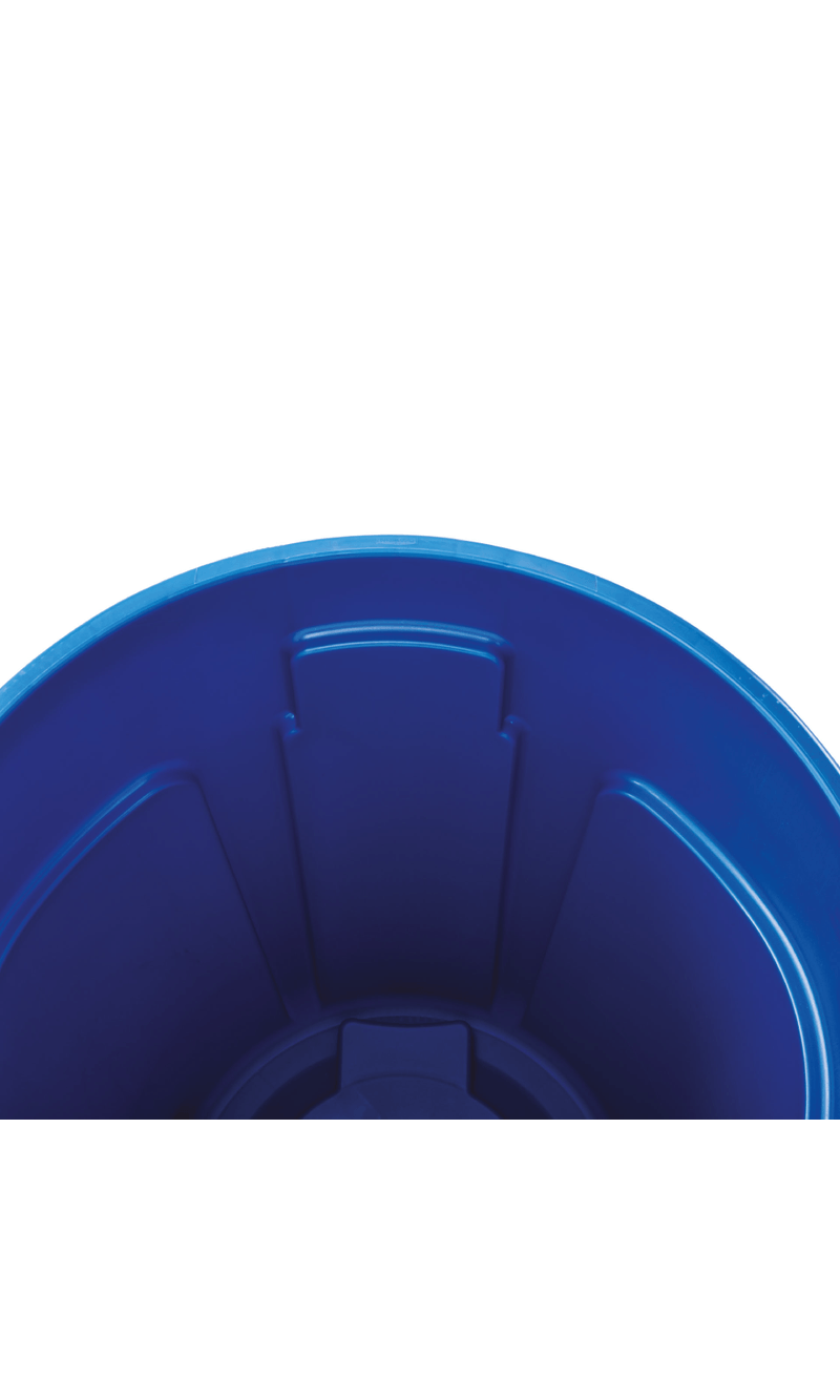 Contenedor de basura BRUTE   Azul 121 Litros interior